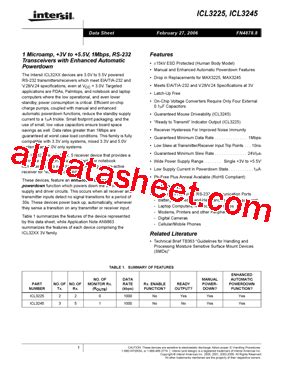 Icl Ca Datasheet Pdf Intersil Corporation