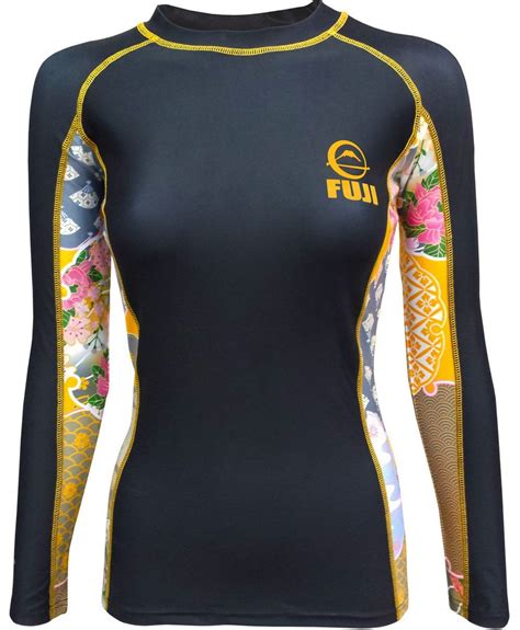 Fuji Women S Kimono Jiu Jitsu Rash Guard Black Nogi Mma Rash Guard