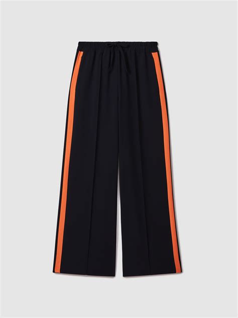 Reiss Mclaren F1 Side Stripe Drawstring Trousers In Navy Papaya Reiss