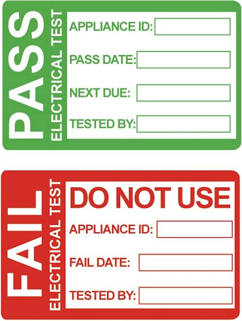 Label Metrics Pat Testing Passed Labels Stickers Pp Durable Tear