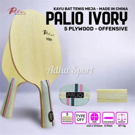 Jual Kayu Bet Pingpong Palio Ivory Original Blade Bat Tenis Meja