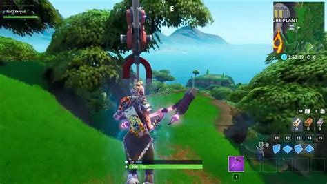 Fortnite Utiliser Un Geyser Un Module D A Ration Et Une Tyrolienne