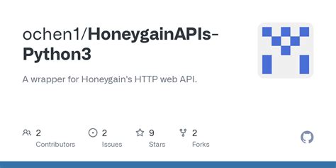 Github Ochen Honeygainapis Python A Wrapper For Honeygain S