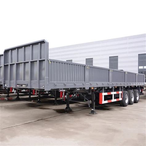 Tri-axle Trailer with Drop Sides | Side Wall Cargo Truck Trailer for Sale