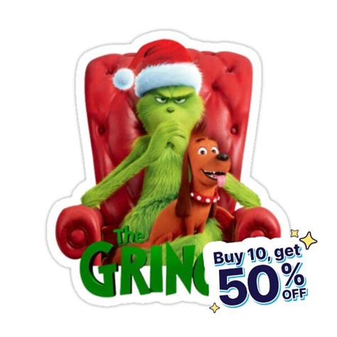 The Grinch Christmas Sticker By Abdelhakim Boumeshouli Grinch