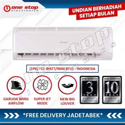 Promo Sharp Ah A9say Ac Split Standard R32 1pk Thailand Diskon 3 Di