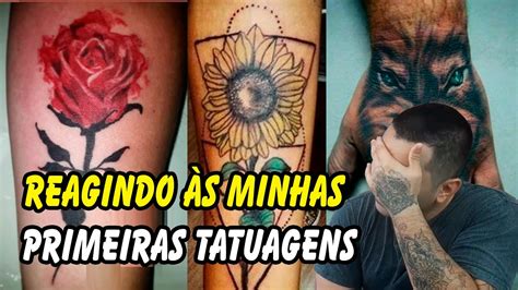 REAGINDO ÀS MINHAS PRIMEIRAS TATUAGENS YouTube