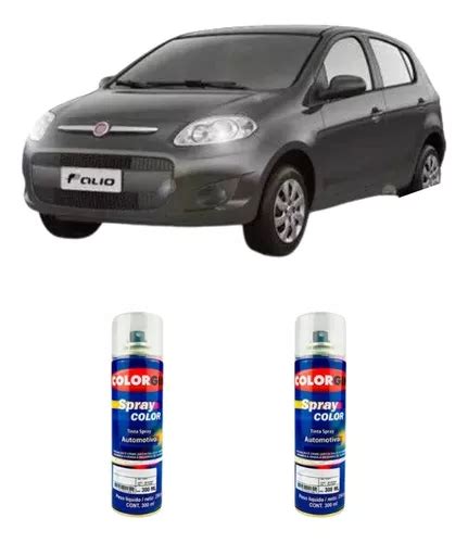 Spray Automotiva Fiat Cinza Cromo Verniz 300ml Parcelamento Sem Juros