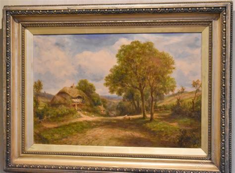 Antiques Atlas Fine Cottage Scene Oil On Canvas By L Richards As514a1668