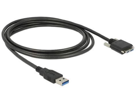 Delock kabel USB 3 0 typ A samec USB 3 0 typ Micro B samec se šroubky