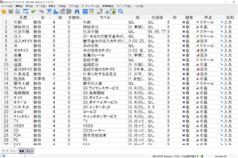 SPSSの使い方 IBM SPSS Statistics超入門 第4回変数の定義を行おう 変数ビューの設定 データ分析を民主