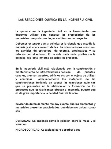 PDF Las Reacciones Quimica En La Ingenieria Civil DOKUMEN TIPS