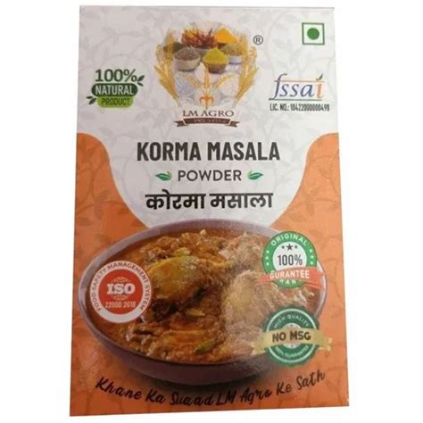 Korma Masala Powder Packaging Size Required 50 Gm At Best Price In Siwan