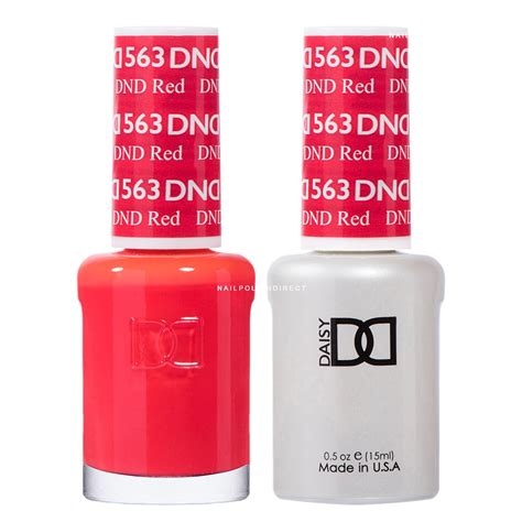 Dnd Duo Gel And Nail Polish Set Dnd Red 563 2x15ml