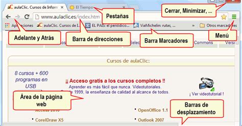 NAVEGADORES WEB PARTES DE UN NAVEGADOR