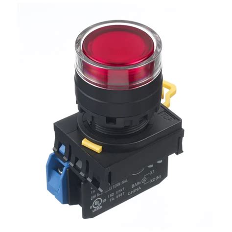 Yw Series Illuminated Pushbutton 22mm Plastic Bezel Industrial