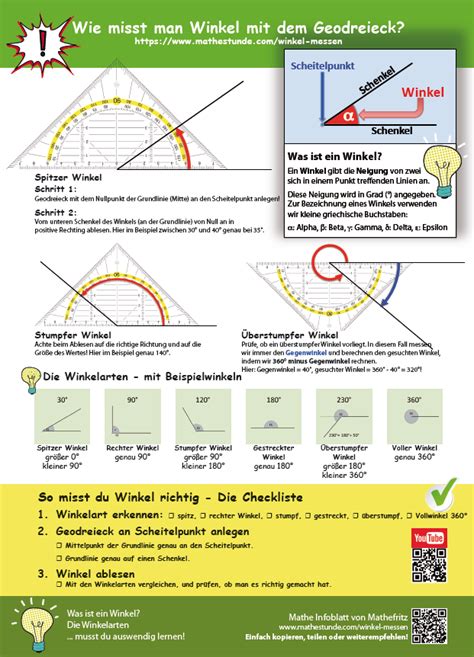 Winkel Messen Anleitung Winkel Messen Und Zeichnen Mathefritz