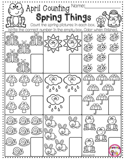 Math Spring Worksheets