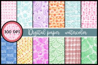 Digital Paper Watercolors Graphic By Auauaek Creative Fabrica