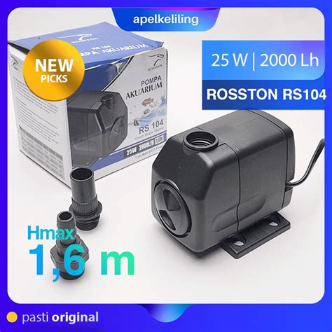 Jual POMPA AIR CELUP AQUARIUM ROSSTON RS 104 2000 LH ORIGINAL Shopee