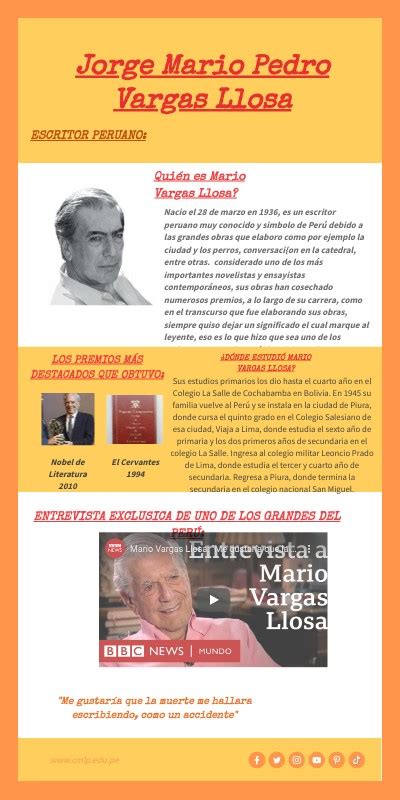 INFOGRAFIA MARIO VARGAS LLOSA