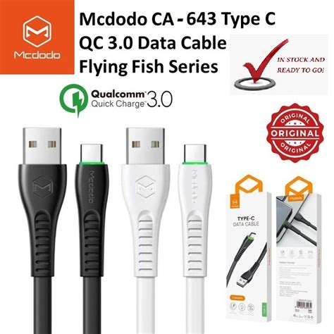 Mcdodo Flying Fish Series QC 3 0 Type C USB Cable 1 2M Quick Charge