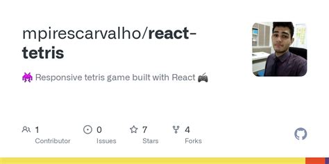 Github Mpirescarvalho React Tetris Responsive Tetris Game Built