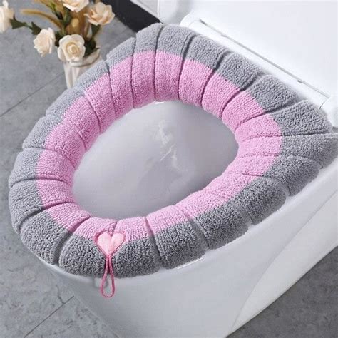 ABATTANT WC 1PC Nordic Pink Housse de siège de toilette doux épais