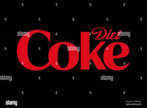 Diet Coke Black Background Logo Brand Name Stock Photo Alamy