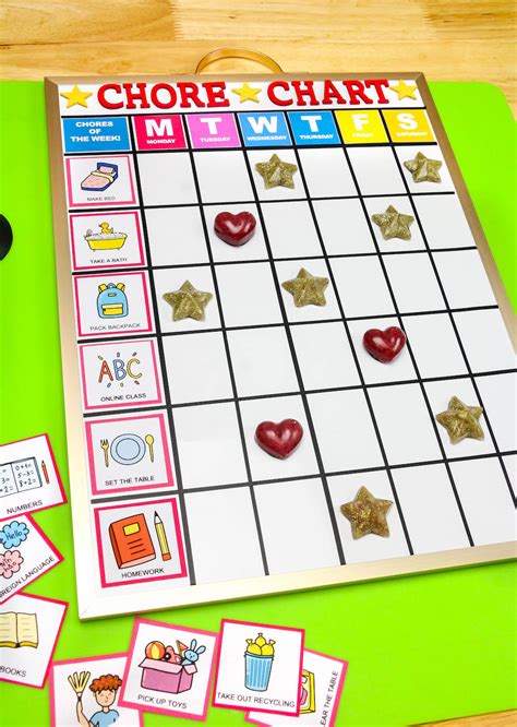 Diy Kids Chore Chart ⋆ Brite And Bubbly