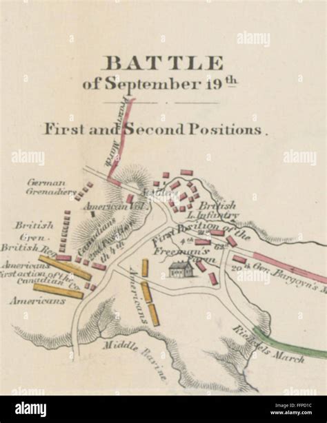 Battle of saratoga map hi-res stock photography and images - Alamy