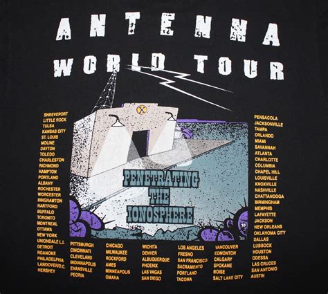 Zz Top Vintage Tee Black S Antenna World Tour Gem