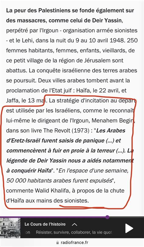 InfoEquitable on Twitter Nakba Une citation tronquée fait