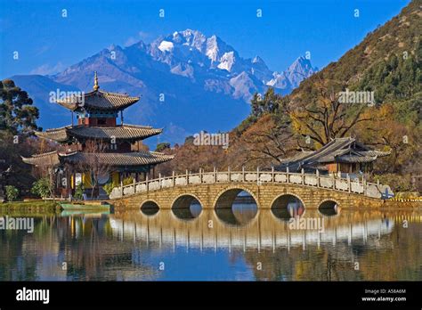 Jade Dragon Snow Mountain Seen From Black Dragon Pool Heilong Tan