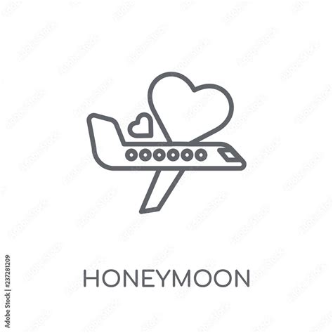 Honeymoon Linear Icon Modern Outline Honeymoon Logo Concept On White