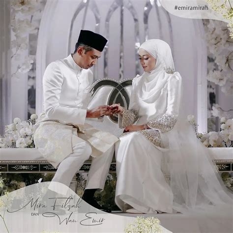 Baju Akad Nikah Kurung Pahang Baju Kurung Riau Lace Netita Off White