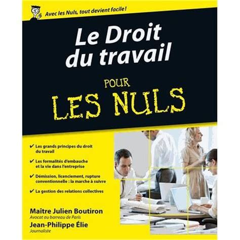 Le Droit Du Travail Pour Les Nuls Cdiscount Librairie