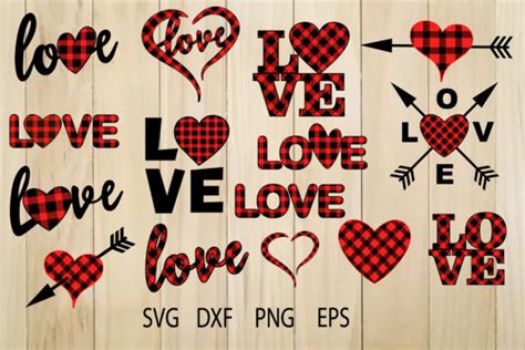 Buffalo Plaid Heart Svg Plaid Love Svg Graphic By Yulnniya · Creative