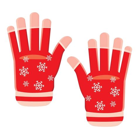 Icono De Guantes De Invierno Estilo De Dibujos Animados 14589310