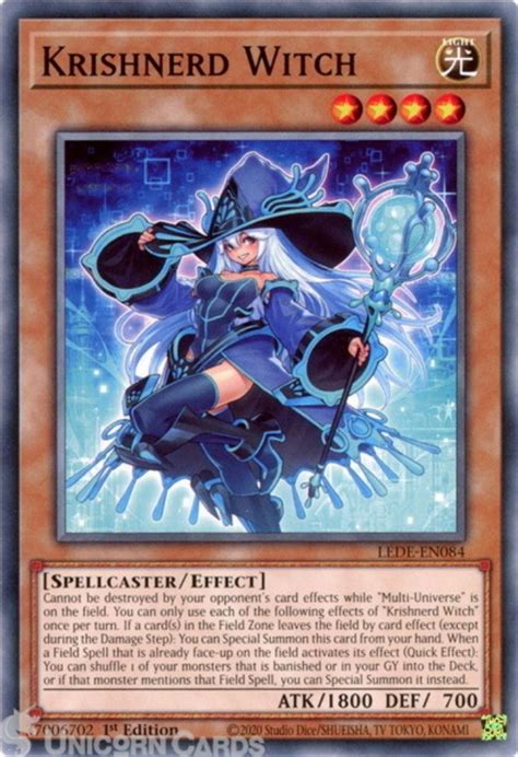 Lede En Krishnerd Witch Common St Edition Yugioh Card Unicorn