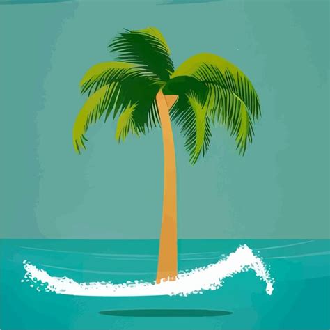 Bola De Paisagem De Praia De Ver O E Mar Palmeira Ilustra O Em