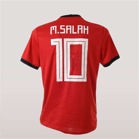 Egypt National Team Jersey signed by Mohamed Salah - webook.com shop