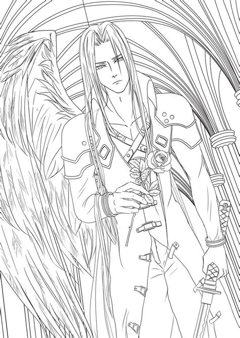 Sephiroth Coloring Pages Fantasy Easy Drawings