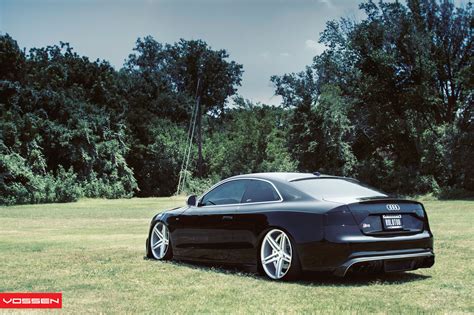 Stylish Dropped Black Audi S5 On Classy 5 Spoke Wheels CARiD Gallery