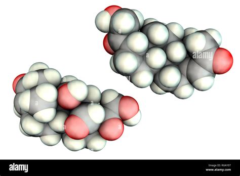 Aldosterone Hormone Molecular Model Stock Photo Alamy