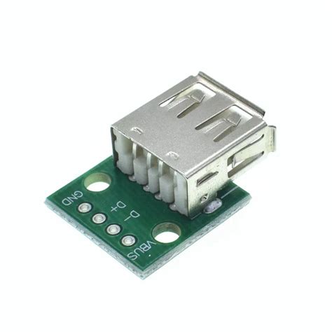 Pcs Type A Female Usb To Dip Mm Pcb Connector Female Usb Pcb Board