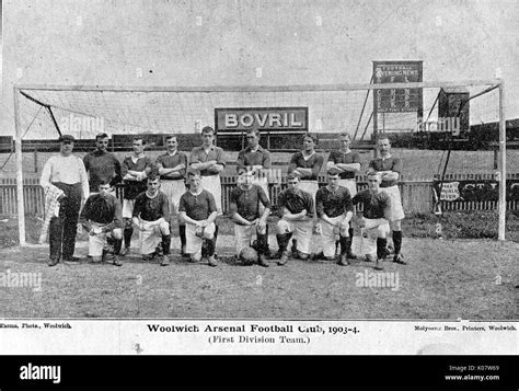 Woolwich Arsenal Football Club team photo, season of 1903-1904. Date ...