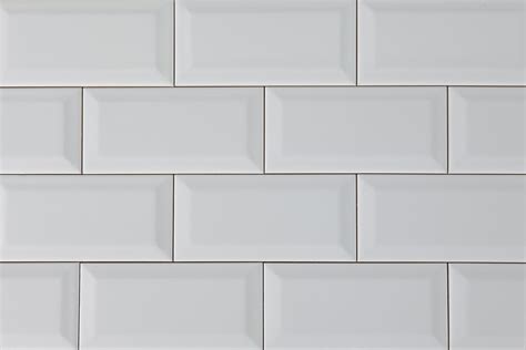 Ice White 4 X10 Beveled Glossy Ceramic Subway Tile Sample In 2021