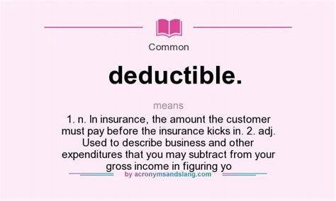 What Does Deductible Mean Definition Of Deductible Deductible