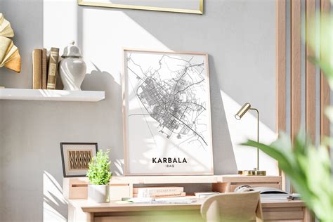 Karbala Map Print Karbala Iraq City Map Art Custom Poster Printable